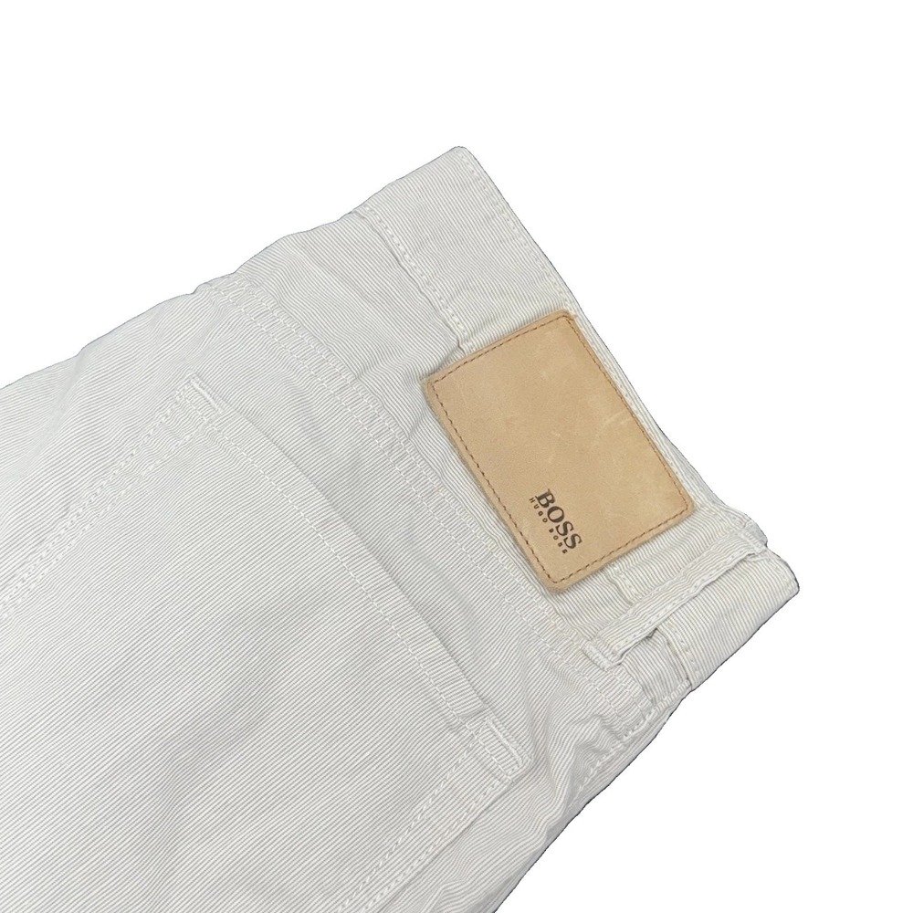 Hugo Boss Maine Pants Mens 32x32 Stone Beige Regular Fit Italian Fabric Chino